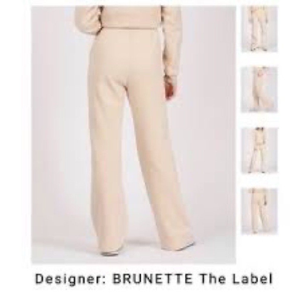 Brunette The Label High Rise Track Pant in Sand, NWT, Size S/M